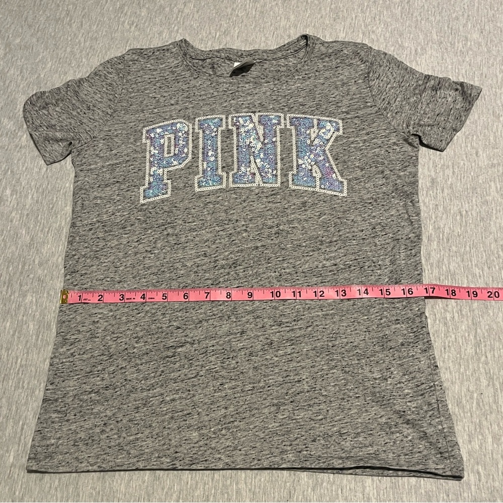 Victoria’s Secret PINK Sequin Logo T-Shirt - Picture 10 of 10
